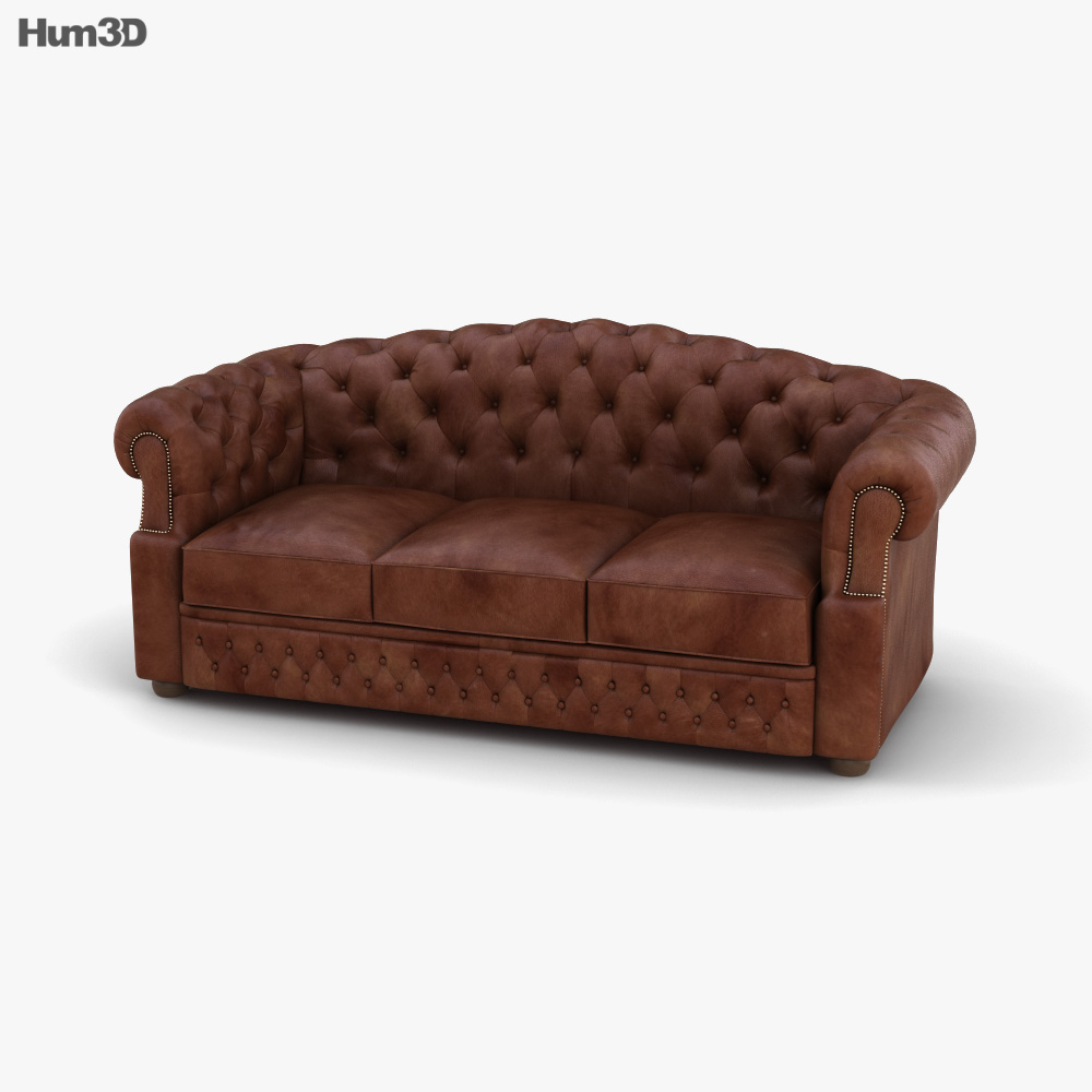 Oxford Three-Seat sofa 3D model