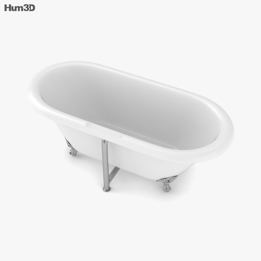 Streamline Clawfoot Bath 3D model Download in MAX, OBJ, FBX, C4D
