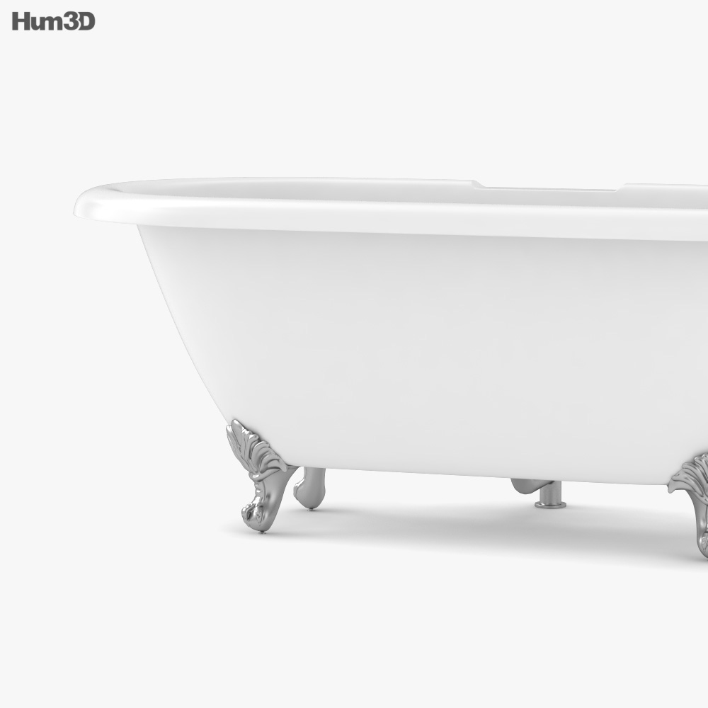 Streamline Clawfoot Bath 3D model Download in MAX, OBJ, FBX, C4D