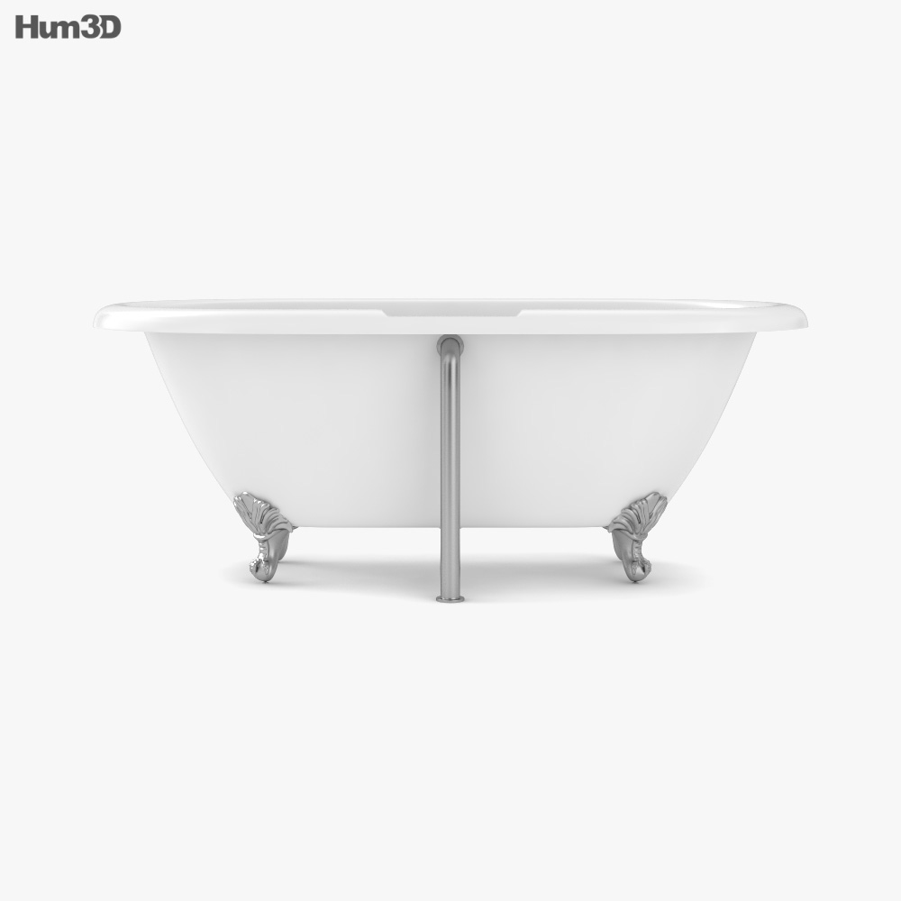 Streamline Clawfoot Bath 3D model Download in MAX, OBJ, FBX, C4D