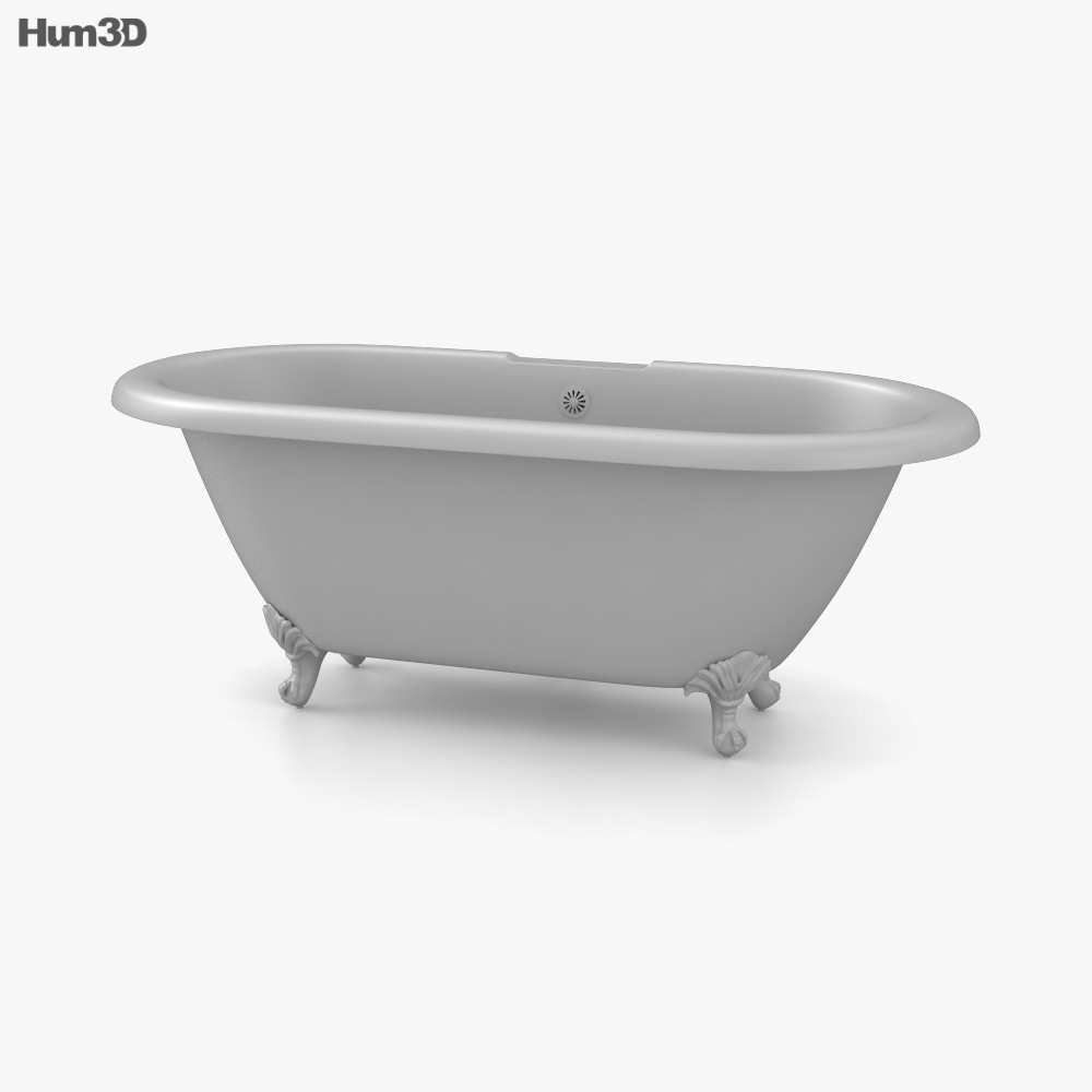 Streamline Clawfoot Bath 3D model Download in MAX, OBJ, FBX, C4D