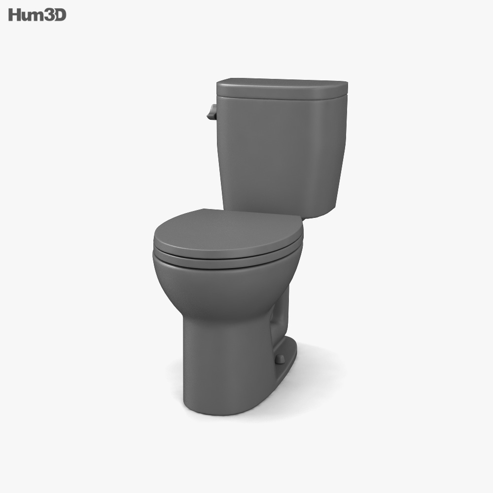 Toto Entrada Close Coupled Elongated Two Piece toilet 3D model
