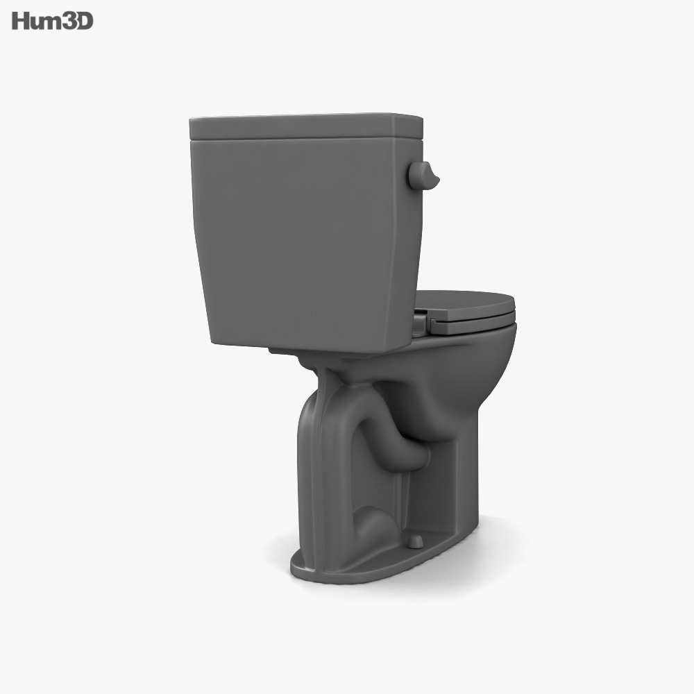 Toto Entrada Close Coupled Elongated Two Piece toilet 3D model