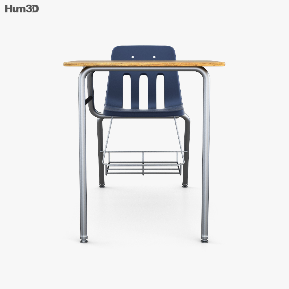 Virco Desk School chair 3D model Download in MAX, OBJ, FBX, C4D