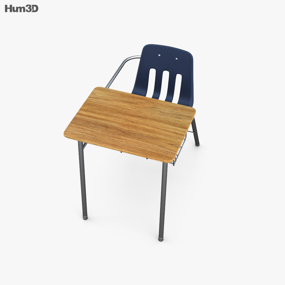 Virco Desk School chair 3D model Download in MAX, OBJ, FBX, C4D