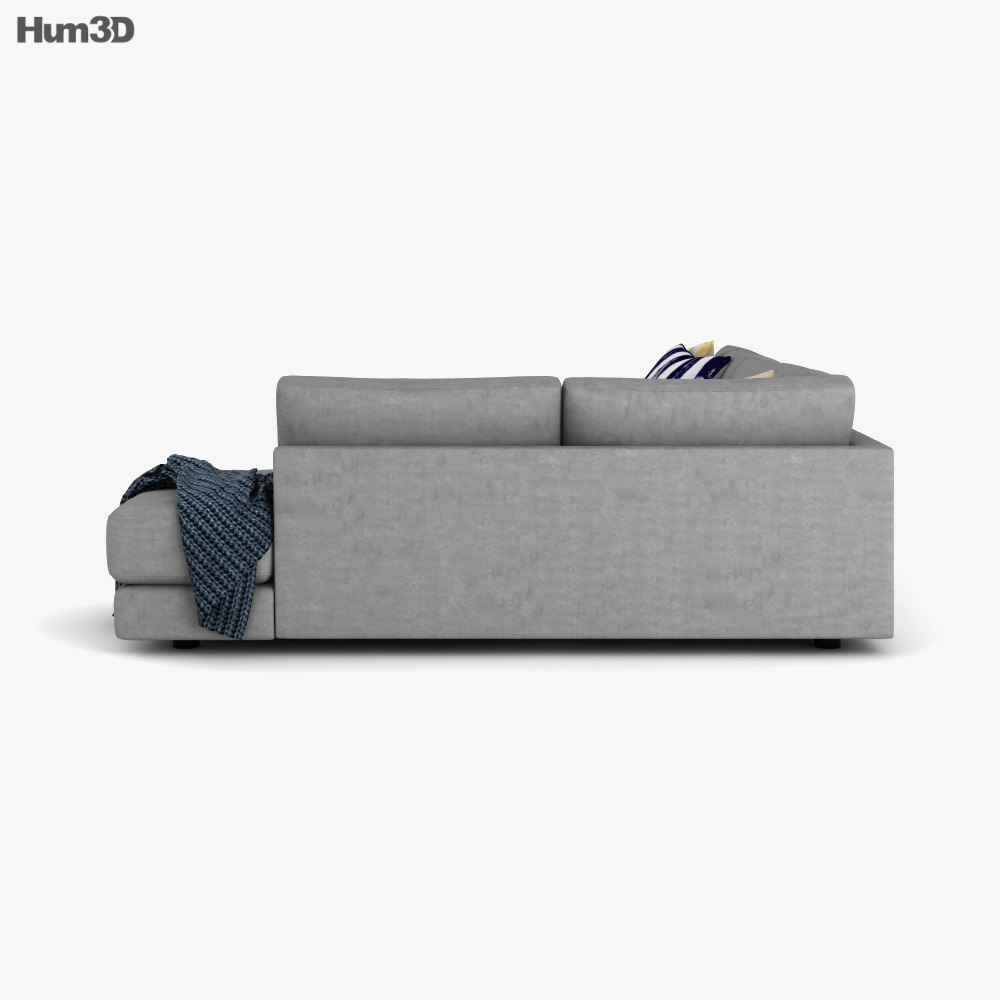 West Elm Haven Sectional sofa 3D model Download in MAX, OBJ, FBX, C4D