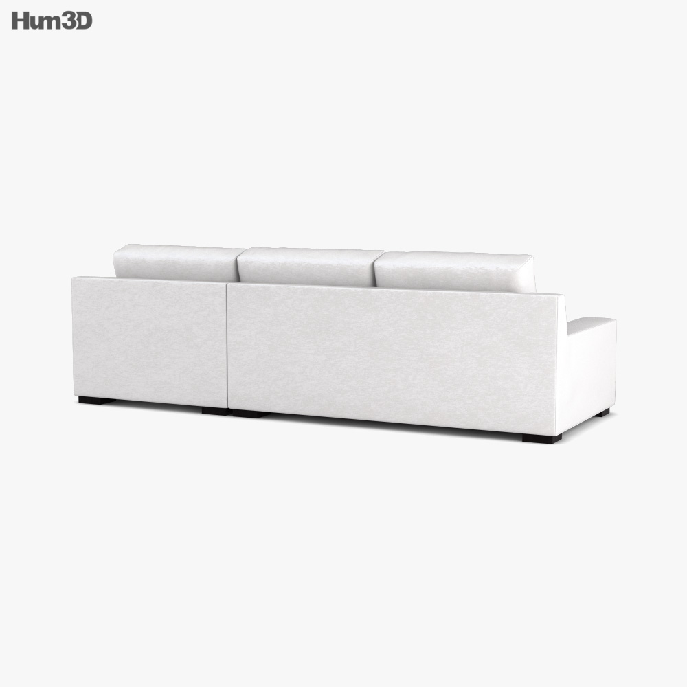 West Elm Dalton Sectional sofa 3D model Download in MAX, OBJ, FBX, C4D