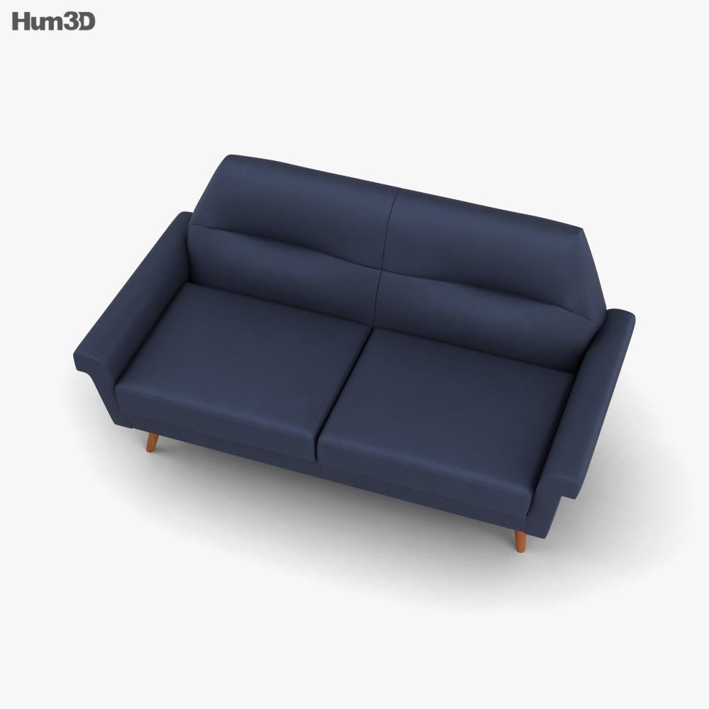 West Elm Denmark Leather sofa 3D model Download in MAX, OBJ, FBX, C4D