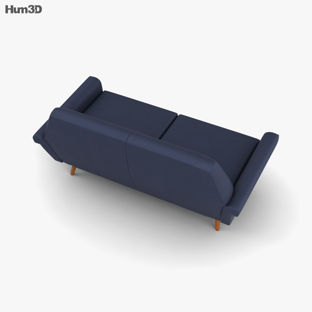 West Elm Denmark Leather sofa 3D model Download in MAX, OBJ, FBX, C4D