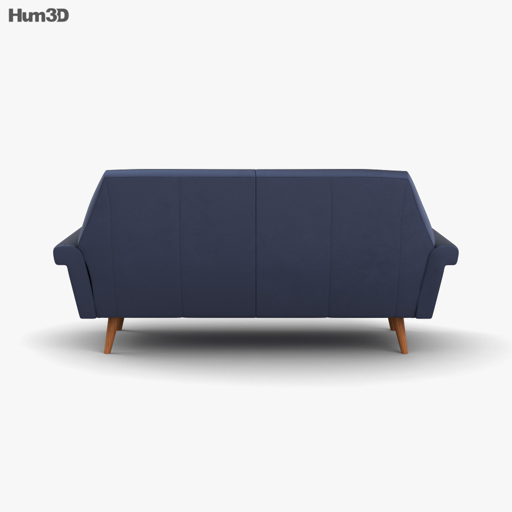 West Elm Denmark Leather sofa 3D model Download in MAX, OBJ, FBX, C4D