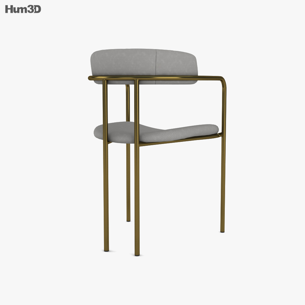 West Elm Lenox Dining armchair 3D model Download in MAX, OBJ, FBX, C4D