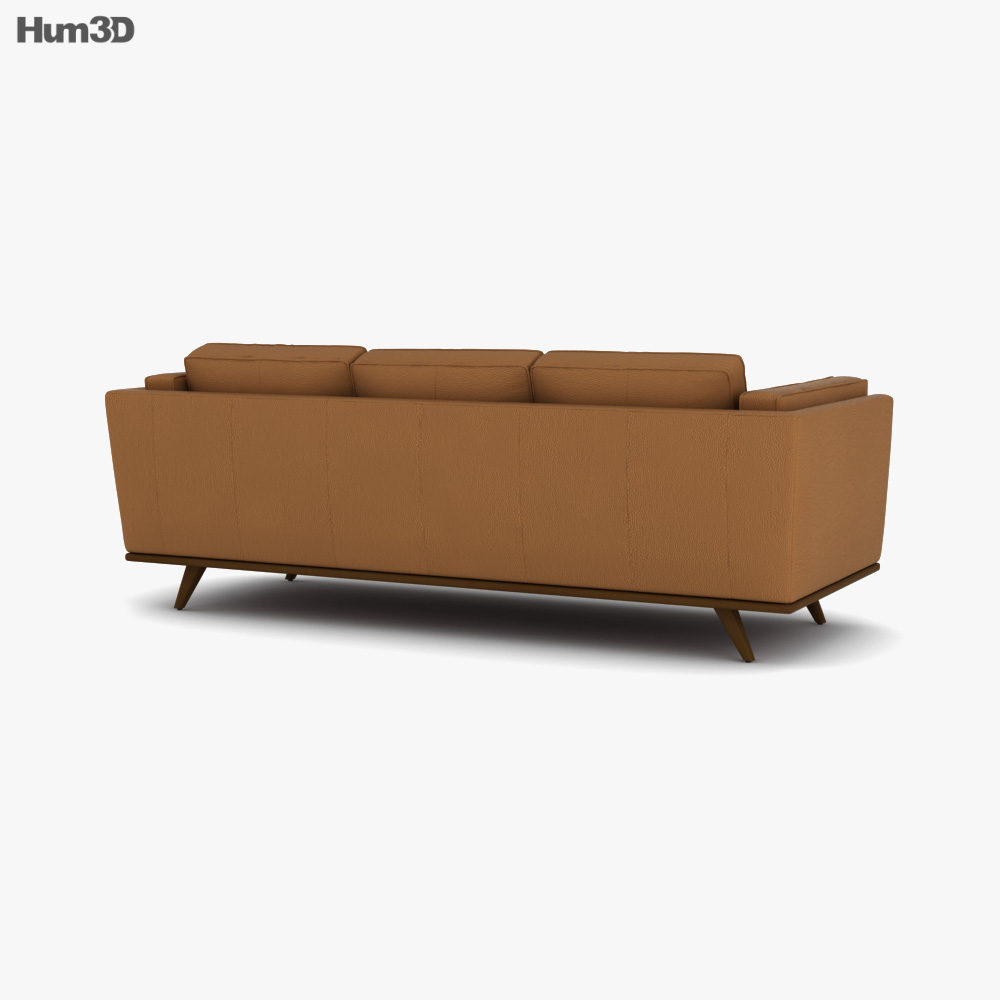 West Elm Zander Sofa 3D model Download in MAX, OBJ, FBX, C4D