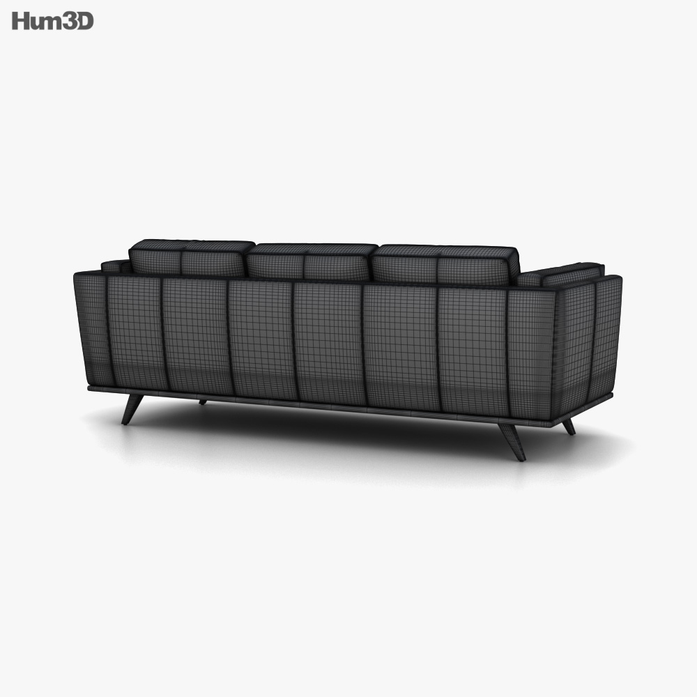 West Elm Zander Sofa 3D model Download in MAX, OBJ, FBX, C4D