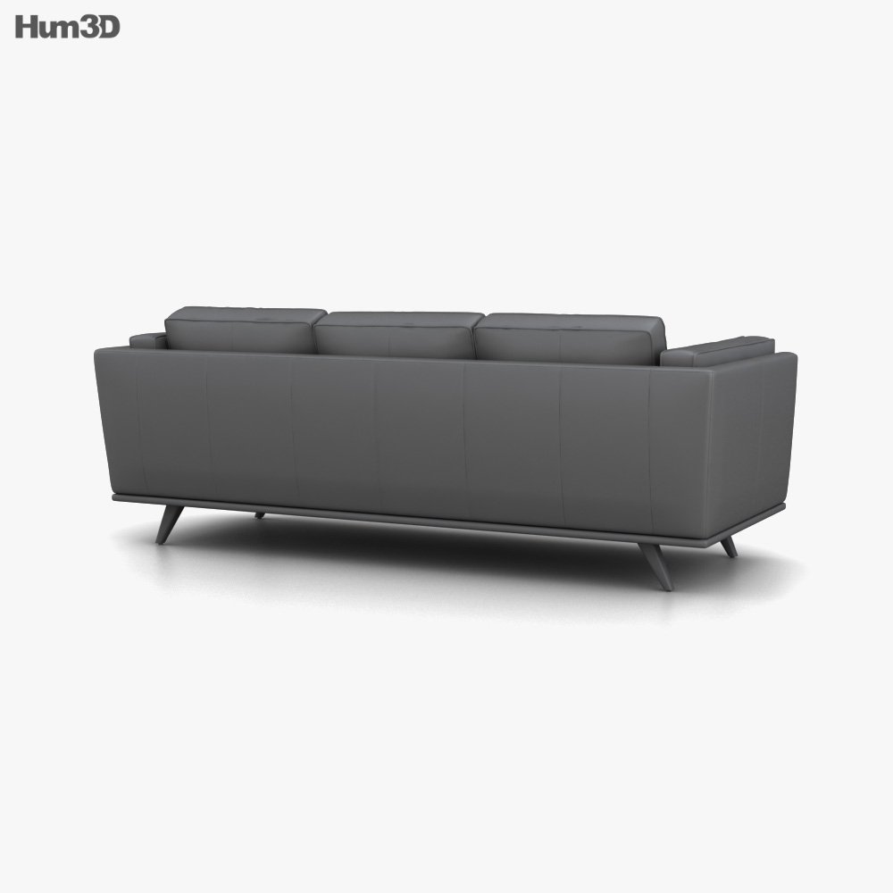West Elm Zander Sofa 3D model Download in MAX, OBJ, FBX, C4D