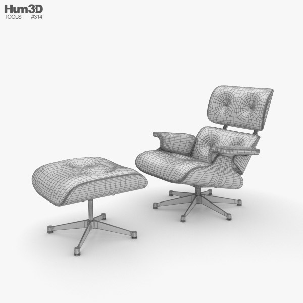 Eames Lounge chair 3D model - Download in MAX, OBJ, FBX, C4D