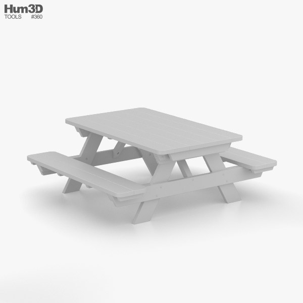 Picnic Table 3D model - Download in MAX, OBJ, FBX, C4D