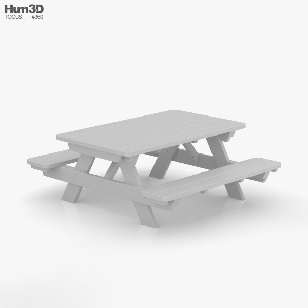 Picnic Table 3D model - Download in MAX, OBJ, FBX, C4D
