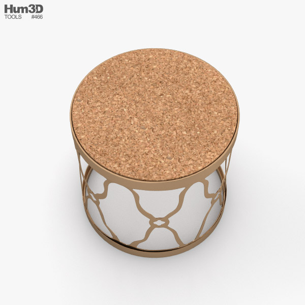 Round side table 3D model - Download in MAX, OBJ, FBX, C4D