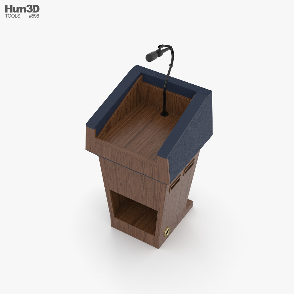 USA Presidential Podium 3D Model - Download In MAX, OBJ, FBX, C4D