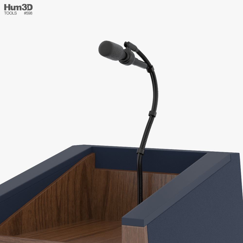 USA Presidential Podium 3D Model - Download In MAX, OBJ, FBX, C4D